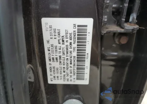 2011 Honda Accord Lx from USA, damaged, VIN 1HGCP2F33BA044286